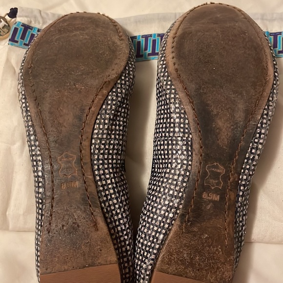 Used Tory Burch black and white checkered ballet flats - Picture 7 of 7